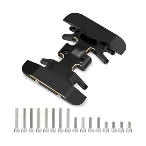 RWEQUTES Messing Schwere Gegengewicht Center Getriebe Montieren Skid Platte for Axial SCX24 DB C10 JLU Gladiator Bro-nco 1/24 RC Teile-32g von RWEQUTES