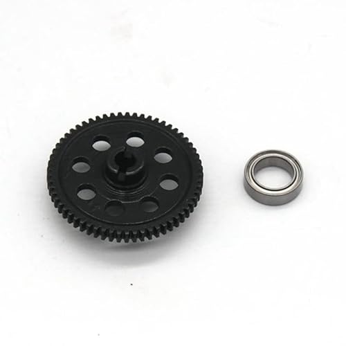 RWEQUTES Metal 60T Main Gear Reduction Gear 7640 For Traxxas Latrax Teton 1/18 RC Car Upgrade Parts Accessories von RWEQUTES