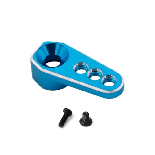 RWEQUTES Metall 25T Servo Horn Servo Lenkarm 9740 for TRX4M 1/18 RC Crawler Auto Upgrade Teile Zubehör(Light Blue) von RWEQUTES