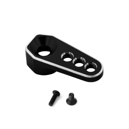 RWEQUTES Metall 25T Servo Horn Servo Lenkarm 9740 for TRX4M 1/18 RC Crawler Auto Upgrade Teile Zubehör(Zwart) von RWEQUTES