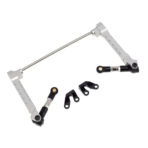 RWEQUTES Metall Anti-Tilt Rod Sway Bar for Axial RR10 Bomber 90048 90053 YETI 90025 90026 90050 Wraith 90018 1/10 RC Crawler Auto(Silver) von RWEQUTES