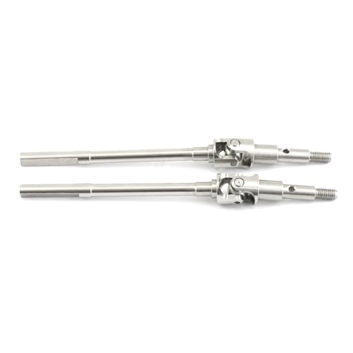 RWEQUTES Metall-Antriebswelle for Vorder- und Hinterachse, CVD-Antriebswelle for 1/10 FMS Mashigan RocHobby Atlas RC-Car-Upgrade-Teile(2pcs Front Axle CVD) von RWEQUTES