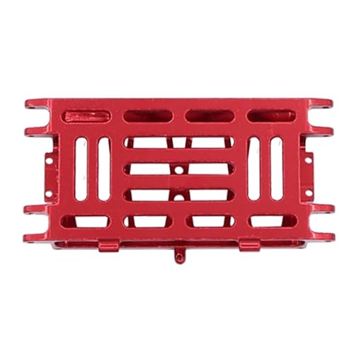 RWEQUTES Metall Batterie Box Batterie Fach for AXIAL AX24 1/24 RC Crawler Auto Upgrade Teile Zubehör(Rood) von RWEQUTES