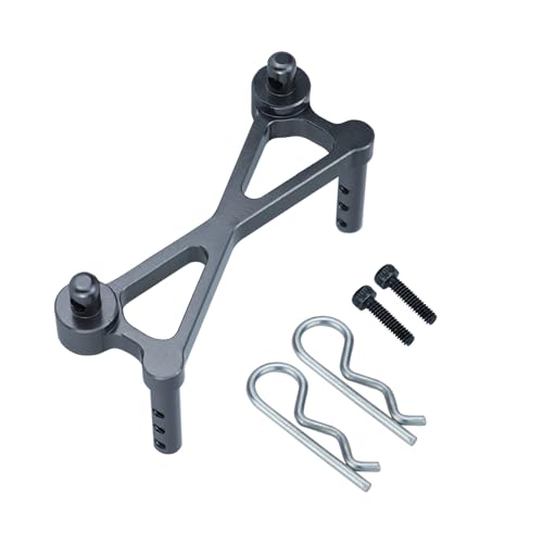RWEQUTES Metall Front Body Mount Post Shell Spalte for Axial SCX24 C10 AXI00001 1/24 RC Crawler Auto Upgrade Teile(Grey) von RWEQUTES