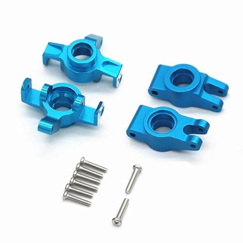 RWEQUTES Metall Lenkung Tasse Lenkung Block for MJX Hyper Go 14301 14302 1/14 RC Auto Upgrades Teile Zubehör(Blauw) von RWEQUTES