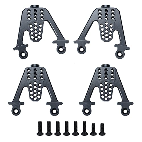RWEQUTES Metall-Stoßdämpferbügel vorne und hinten for Axial SCX10 1/10 RC Crawler Car Upgrade-Teile(Grey) von RWEQUTES