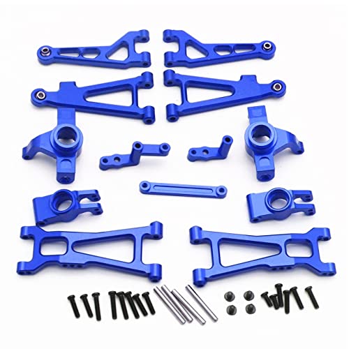 RWEQUTES Metall Upgrade Teile Kit Suspension Arm Lenkung Lenkung Tasse for Redcat Volcano 16 1/16 RC Auto OP Zubehör Set(Blauw) von RWEQUTES