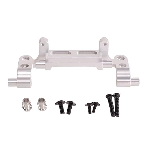 RWEQUTES Metallteile MN 1/12, MN82, MN82T, MN78, Cherokee MN168 Fernbedienungsauto Vorderer Zugstangensitz, Lenkgetriebesitzkomponenten(Light Grey) von RWEQUTES