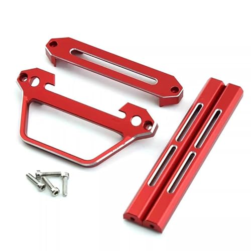 RWEQUTES RC Modell Auto FOSS for NB4 Noble Fernbedienung Modifiziertes Zubehör Hochpräzise Aluminiumlegierung Rahmen Metallhalterung Schwarz(Rood) von RWEQUTES