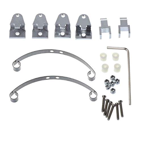 RWEQUTES Stahlblattfeder-Aufhängungssatz for WPL Henglong B14 B16 B24 B36 Ural Q60 Q61 Q62 Q63 Q64 4X4 6X6 Truck & Crawer(Silver) von RWEQUTES