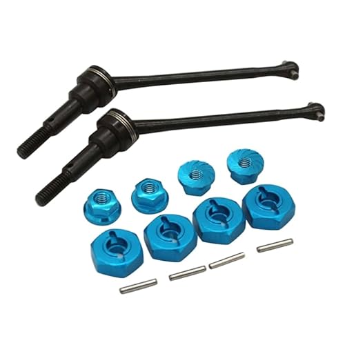 RWEQUTES Vordere Antriebswelle CVD mit 12 mm Adapter M4 Mutter für Wltoys 12428 12423 1/12 RC Auto Upgrade Teile Zubehör von RWEQUTES