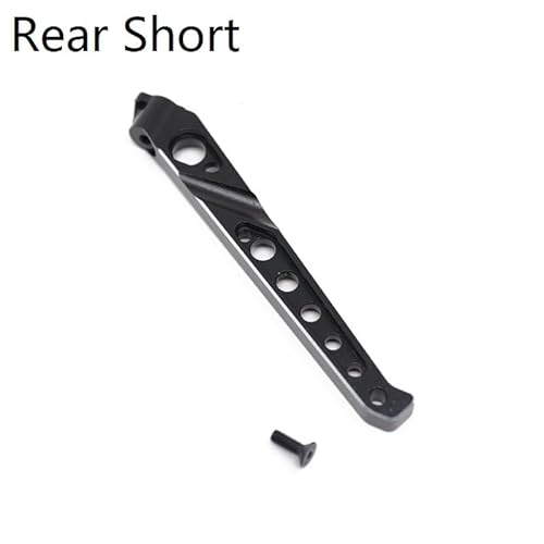RWEQUTES Vordere und hintere Chassisstrebe aus Metall for ARRMA 1/8 6S KRATON Typhon Talion SENTON Outcast Notorious RC Car Upgrade-Teile(Black Rear Short) von RWEQUTES