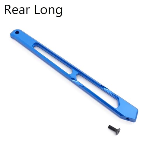 RWEQUTES Vordere und hintere Chassisstrebe aus Metall for ARRMA 1/8 6S KRATON Typhon Talion SENTON Outcast Notorious RC Car Upgrade-Teile(Blue Rear Long) von RWEQUTES