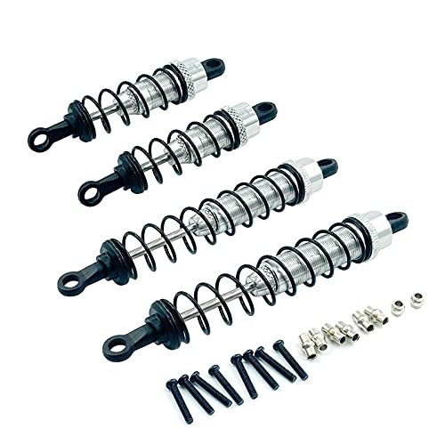 RWEQUTES for 1/12 Wltoys 12428 12423 12427 12429 FY-03 Metall Öl Stoßdämpfer Dämpfer 1:12 RC Auto Upgrade Teile Zubehör(Silver) von RWEQUTES