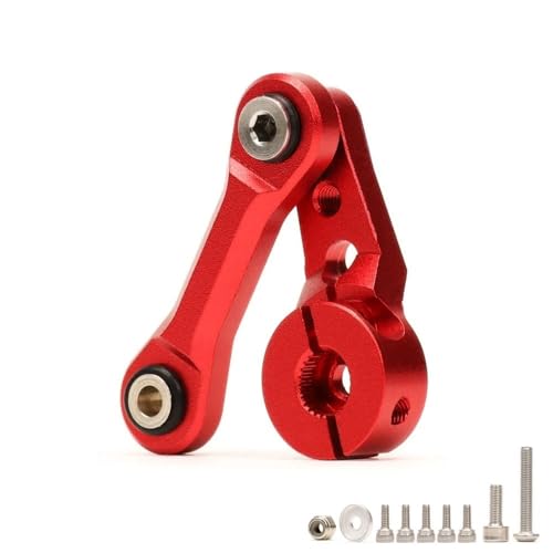 RWEQUTES for #AR340061 Aluminium Fixed Link Lenkung 25T Servo Arm for RC AR-RMA 6S 1/8 KRA-TON 1/7 MOJ-AVE(Rood) von RWEQUTES