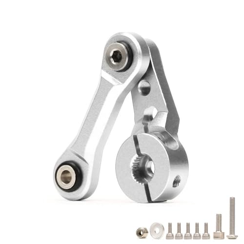 RWEQUTES for #AR340061 Aluminium Fixed Link Lenkung 25T Servo Arm for RC AR-RMA 6S 1/8 KRA-TON 1/7 MOJ-AVE(Silver) von RWEQUTES