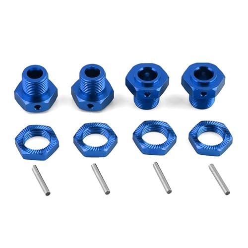 RWEQUTES for ARRMA 1/8 4S KRATON Outcast Verbesserte Radnabe 17 mm Metallbonder, Metallumbau und Aufrüstung von Teilen(Blauw) von RWEQUTES