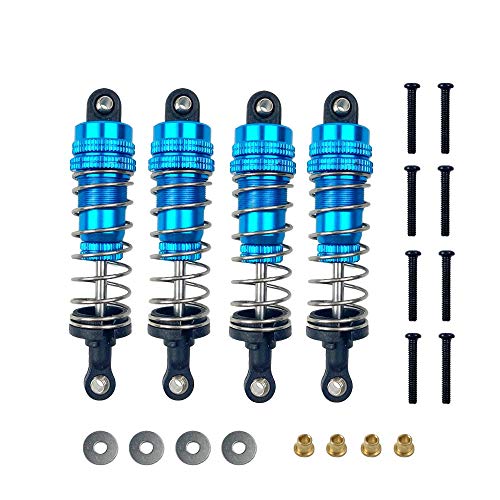 RWEQUTES for MN128 MN86 MN86S MN86K MN86KS MN G500 4 stücke Metall Stoßdämpfer Dämpfer 1/12 RC Crawler Auto Upgrade Teile(Blauw) von RWEQUTES
