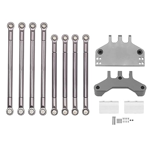 RWEQUTES for MN128 MN86 MN86S MN86K MN86KS MN G500 Metall Chassis Link Stange und Servo Halterung Zugstange Montieren 1/12 RC Crawler Auto Upgrade Teile(Titanium) von RWEQUTES