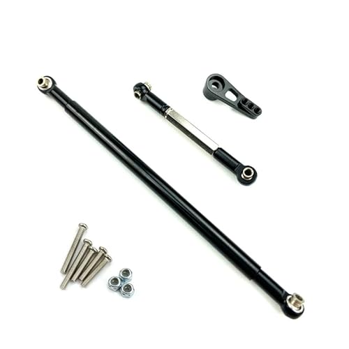 RWEQUTES for MN86S MN86 MN86KS MN86K MN G500 Upgrade Teile Metall Lenkung Zugstange Servo Link Stange 1/12 RC Auto Zubehör(Zwart) von RWEQUTES