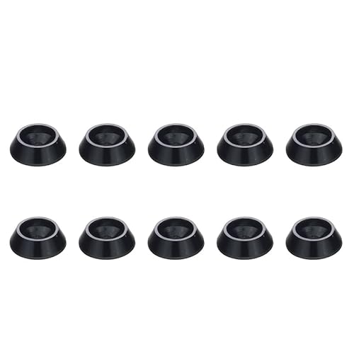 RWEQUTES for WPL B14 B24 B16 B36 Senkschirm Flachkopf Rundkopfschraube Konkave Konische Dekorative Nutscheibe for RC-Autoteile(Zwart) von RWEQUTES