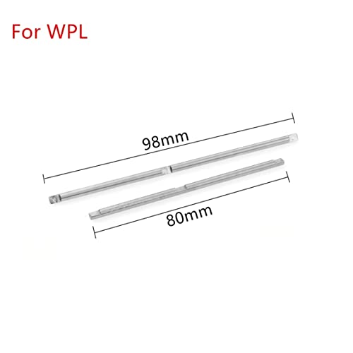 RWEQUTES for WPL C14 C24 B14 B24 B16 B36 MN D90 MN99S 2 stücke Vorder- und Hinterachse Welle 1/12 1/16 RC Auto Ersatzteile Upgrade Zubehör(WPL) von RWEQUTES