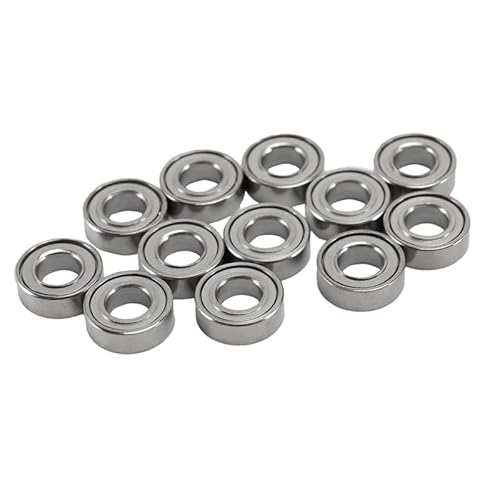 RWEQUTES for WPL C14 C24 C34 MN D90 D91 D96 D99 D99S MN90 MN98 MN99S 12PCS Stahl Kugellager 3X6X2mm RC Auto Upgrade Teile Zubehör von RWEQUTES