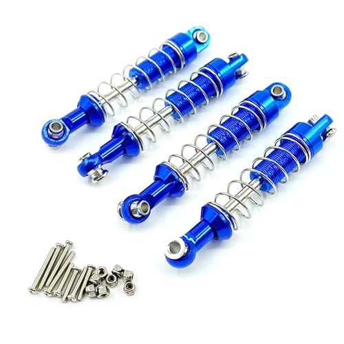 RWEQUTES for WPL C14 C24 MN D90 D99 D99S MN90 MN98 MN99S 4 stücke Metall Stoßdämpfer Dämpfer RC Auto Upgrade Teile Zubehör(Blauw) von RWEQUTES