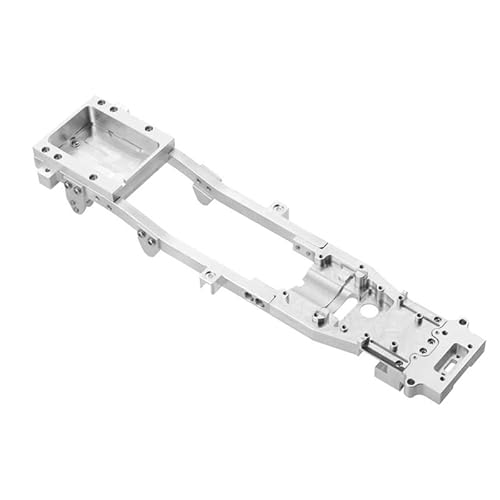 RWEQUTES for WPL D12 CNC Metall Körper Chassis Rahmen Strahl 1/10 RC Drift Auto DIY Upgrade Teile Zubehör(Silver) von RWEQUTES