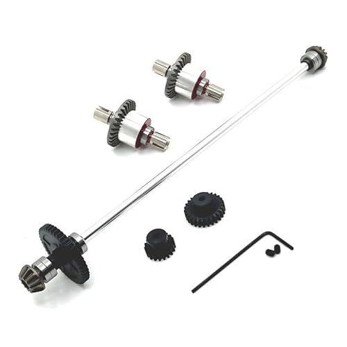 RWEQUTES for Wltoys 124016 124017 124019 124007 124008 RIaarIo AM-X12 Metall Differential und Zentrale Antriebswelle Montage 1/12 Upgrade Teile(Silver) von RWEQUTES