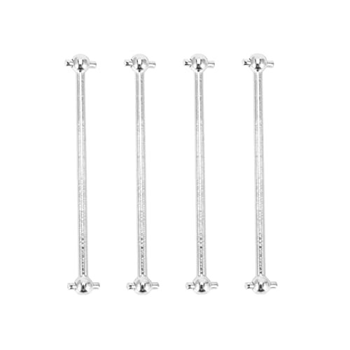 RWEQUTES for Wltoys 144001 144002 144010 124007 124016 124017 124018 124019 4pc Metall Antriebswelle Dogbone CVD Antriebswelle RC Auto Upgrade Teile(Silver) von RWEQUTES