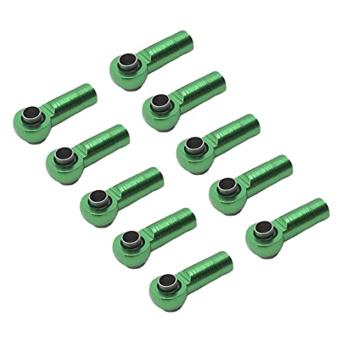 RWEQUTES for Wltoys A959 12428 144001 WPL C14 C24 MN D90 MN99S 10Pcs Metall M 2,5 Link Stange Spurstangenkopf kugelgelenk RC Auto Upgrades Teile(Green) von RWEQUTES