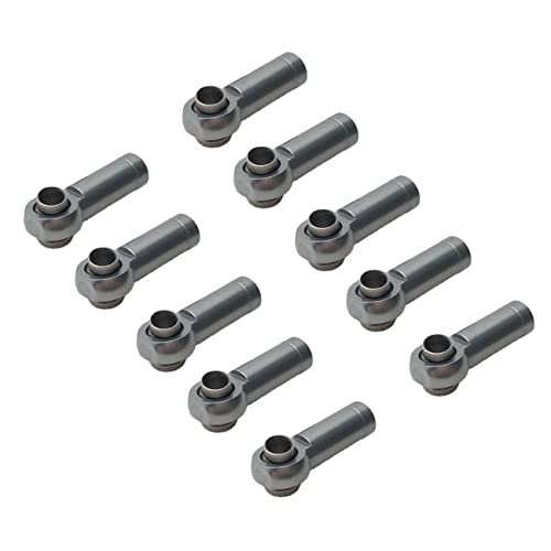 RWEQUTES for Wltoys A959 12428 144001 WPL C14 C24 MN D90 MN99S 10Pcs Metall M 2,5 Link Stange Spurstangenkopf kugelgelenk RC Auto Upgrades Teile(Grey) von RWEQUTES