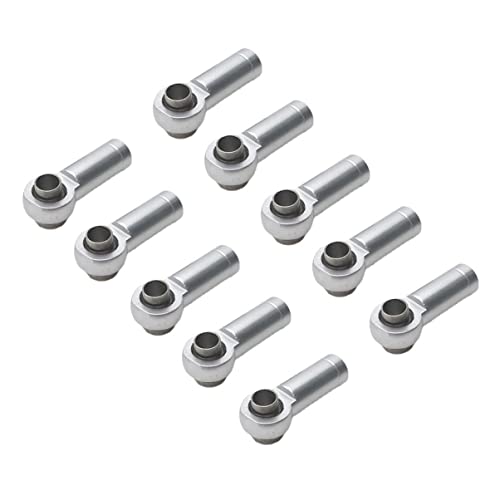 RWEQUTES for Wltoys A959 12428 144001 WPL C14 C24 MN D90 MN99S 10Pcs Metall M 2,5 Link Stange Spurstangenkopf kugelgelenk RC Auto Upgrades Teile(Silver) von RWEQUTES