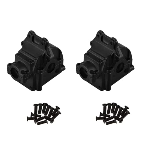 for Wltoys 144001 144002 144010 124007 124016 124017 124019 Metall Getriebe Gehäuse Getriebe Shell Differential Fall Upgrade Teile(Black 2pcs) von RWEQUTES