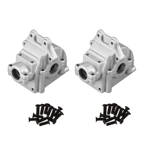 for Wltoys 144001 144002 144010 124007 124016 124017 124019 Metall Getriebe Gehäuse Getriebe Shell Differential Fall Upgrade Teile(Silver 2pcs) von RWEQUTES