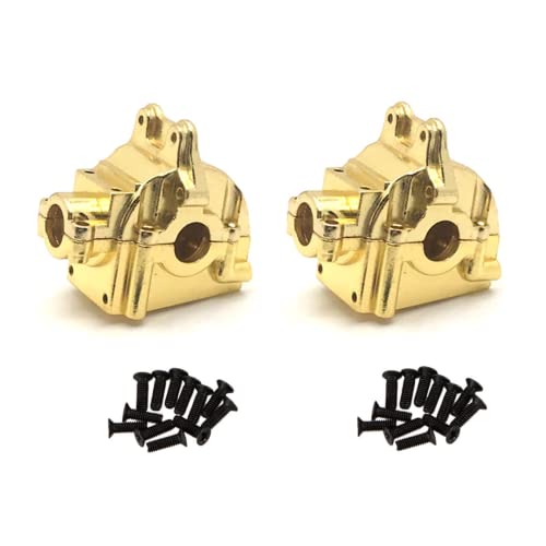 for Wltoys 144001 144002 144010 124007 124016 124017 124019 Metall Getriebe Gehäuse Getriebe Shell Differential Fall Upgrade Teile(Yellow 2pcs) von RWEQUTES