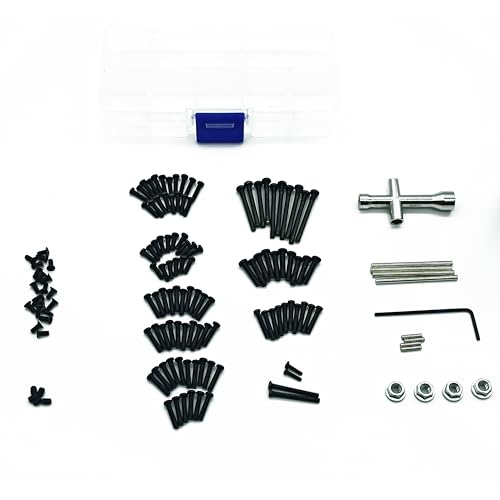 Kompatibel mit Hyper GO RC Autoteilen, 1/16 Metall-Upgrade-Aluminium-Zubehör, Ersatzteil-Schrauben-Set für H16BM H16GT H16DR H16 MJX 16207 16208 16209 16210 (Schraubenset) von RWLZLB
