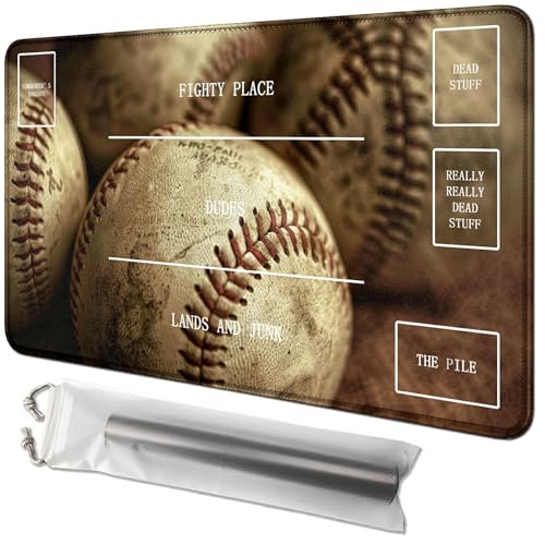RWUTYTIUL Baseballkarten-Spielmatte, 61 x 35,6 cm, mit Tube-Tasche, Kartenspielmatte mit Zonen, Commander-Deckbrett, MTG, RPG, CCG, TCG, Kartenspiel, Schreibtischunterlage für Anfänger RWUTYTIUL Baseballkarten-Spielmatte, 61 x 35,6 cm, mit Tube-Tasche, Kartenspielmatte mit Zonen, Commander-Deckbrett, MTG, RPG, CCG, TCG, Kartenspiel, Schreibtischunterlage für Anfänger von RWUTYTIUL