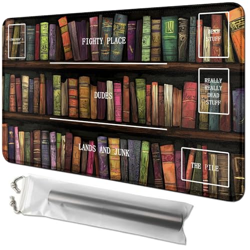 RWUTYTIUL Bücherkarten-Spielmatte, 61 x 35,6 cm, mit Tube-Tasche, Kartenspiel-Spielmatte mit Zonen, Commander-Deckbrett, MTG, RPG, CCG, TCG, Kartenspiel, Schreibtischmatten für Anfänger RWUTYTIUL Bücherkarten-Spielmatte, 61 x 35,6 cm, mit Tube-Tasche, Kartenspiel-Spielmatte mit Zonen, Commander-Deckbrett, MTG, RPG, CCG, TCG, Kartenspiel, Schreibtischmatten für Anfänger von RWUTYTIUL