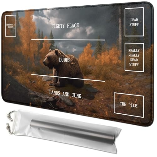 RWUTYTIUL Forest Bbear Karten-Spielmatte, 61 x 35,6 cm, mit Playmat-Tube-Tasche, Kartenspiel-Spielmatte mit Zonen, Kommandanten-Deckbrett, MTG, RPG, CCG, TCG, Kartenspiel, Schreibtischmatten für RWUTYTIUL Forest Bbear Karten-Spielmatte, 61 x 35,6 cm, mit Playmat-Tube-Tasche, Kartenspiel-Spielmatte mit Zonen, Kommandanten-Deckbrett, MTG, RPG, CCG, TCG, Kartenspiel, Schreibtischmatten für von RWUTYTIUL