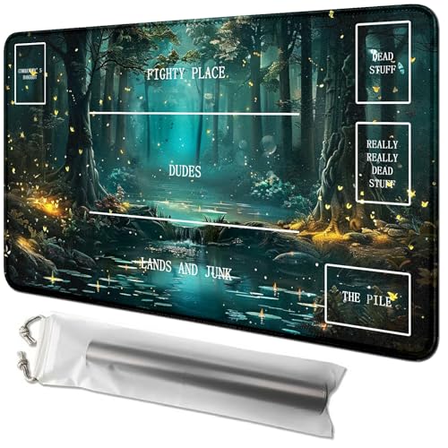 RWUTYTIUL Forest Card Playmat 61 x 35,6 cm mit Tube-Tasche, Kartenspielbrett mit Zonen, Commander-Deck, MTG, RPG, CCG, TCG, Kartenspiel, Schreibtischunterlage für Anfänger RWUTYTIUL Forest Card Playmat 61 x 35,6 cm mit Tube-Tasche, Kartenspielbrett mit Zonen, Commander-Deck, MTG, RPG, CCG, TCG, Kartenspiel, Schreibtischunterlage für Anfänger von RWUTYTIUL