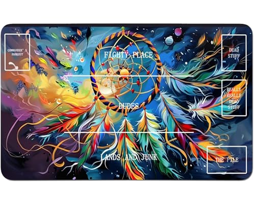 RWUTYTIUL Für MTG-Karten-Spielmatte, 61 x 35,6 cm, mit B-Zone, genähte Spielmatte für Commander-Board, TCG, RPG, CCG, Desktop-Tablet, Mauspad zum Spielen, Zubehör, Pavé-Traumnetz RWUTYTIUL Für MTG-Karten-Spielmatte, 61 x 35,6 cm, mit B-Zone, genähte Spielmatte für Commander-Board, TCG, RPG, CCG, Desktop-Tablet, Mauspad zum Spielen, Zubehör, Pavé-Traumnetz von RWUTYTIUL