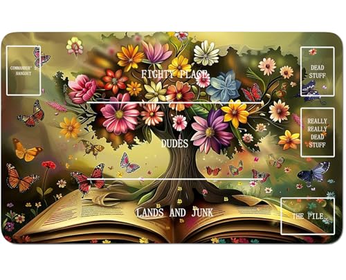 RWUTYTIUL Für MTG-Karten-Spielmatte, 61 x 35,6 cm, mit B-Zone, genähte Spielmatte für Commander-Board, TCG, RPG, CCG, Desktop-Tablet, Mauspad zum Spielen von Zubehör, Büchern, Bäumen RWUTYTIUL Für MTG-Karten-Spielmatte, 61 x 35,6 cm, mit B-Zone, genähte Spielmatte für Commander-Board, TCG, RPG, CCG, Desktop-Tablet, Mauspad zum Spielen von Zubehör, Büchern, Bäumen von RWUTYTIUL