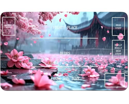 RWUTYTIUL Für MTG-Karten-Spielmatte, 61 x 35,6 cm, mit B-Zone, genähte Spielmatte für Commander-Board, TCG, RPG, CCG, Desktop-Tablet, Mauspad zum Spielen von Zubehör, Lotus Stream RWUTYTIUL Für MTG-Karten-Spielmatte, 61 x 35,6 cm, mit B-Zone, genähte Spielmatte für Commander-Board, TCG, RPG, CCG, Desktop-Tablet, Mauspad zum Spielen von Zubehör, Lotus Stream von RWUTYTIUL