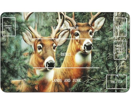 RWUTYTIUL Für MTG-Karten-Spielmatte, 61 x 35,6 cm, mit B-Zone, genähte Spielmatte für Commander-Board, TCG, RPG, CCG, Desktop-Tablet, Mauspad zum Spielen von Zubehör, zwei Waldhirsche RWUTYTIUL Für MTG-Karten-Spielmatte, 61 x 35,6 cm, mit B-Zone, genähte Spielmatte für Commander-Board, TCG, RPG, CCG, Desktop-Tablet, Mauspad zum Spielen von Zubehör, zwei Waldhirsche von RWUTYTIUL