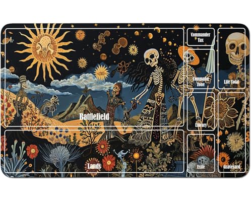 RWUTYTIUL Für MTG-Karten-Spielmatte, 61 x 35,6 cm, mit einer Zone, genähte Spielmatte für Commander-Board, TCG, RPG, CCG, Desktop-Tablet, Mauspad zum Spielen, Zubehör, Galaxie-Pilzschädel RWUTYTIUL Für MTG-Karten-Spielmatte, 61 x 35,6 cm, mit einer Zone, genähte Spielmatte für Commander-Board, TCG, RPG, CCG, Desktop-Tablet, Mauspad zum Spielen, Zubehör, Galaxie-Pilzschädel von RWUTYTIUL