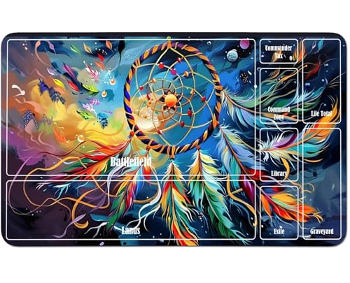 RWUTYTIUL Für MTG-Karten-Spielmatte, 61 x 35,6 cm, mit einer Zone, genähte Spielmatte für Commander-Board, TCG, RPG, CCG, Desktop-Tablet, Mauspad zum Spielen, Zubehör, Pavé-Traumnetz RWUTYTIUL Für MTG-Karten-Spielmatte, 61 x 35,6 cm, mit einer Zone, genähte Spielmatte für Commander-Board, TCG, RPG, CCG, Desktop-Tablet, Mauspad zum Spielen, Zubehör, Pavé-Traumnetz von RWUTYTIUL