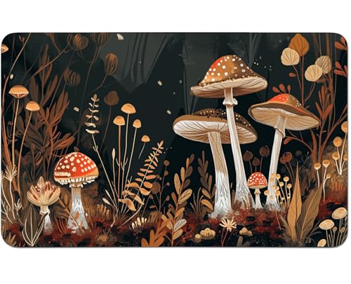 RWUTYTIUL Für MTG-Karten-Spielmatte, 61 x 35,6 cm, ohne Zone, genähte Spielmatte für Commander-Board, TCG, RPG, CCG, Desktop-Tablet, Mauspad zum Spielen, Zubehör, Pilzkunst RWUTYTIUL Für MTG-Karten-Spielmatte, 61 x 35,6 cm, ohne Zone, genähte Spielmatte für Commander-Board, TCG, RPG, CCG, Desktop-Tablet, Mauspad zum Spielen, Zubehör, Pilzkunst von RWUTYTIUL