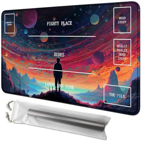 RWUTYTIUL Galaxy Man Karten-Spielmatte, 61 x 35,6 cm, mit Playmat-Röhrentasche, Kartenspiel-Spielmatte mit Zonen, Kommandanten-Deckbrett, MTG, RPG, CCG, TCG, Kartenspiel, Schreibtischmatten für RWUTYTIUL Galaxy Man Karten-Spielmatte, 61 x 35,6 cm, mit Playmat-Röhrentasche, Kartenspiel-Spielmatte mit Zonen, Kommandanten-Deckbrett, MTG, RPG, CCG, TCG, Kartenspiel, Schreibtischmatten für von RWUTYTIUL